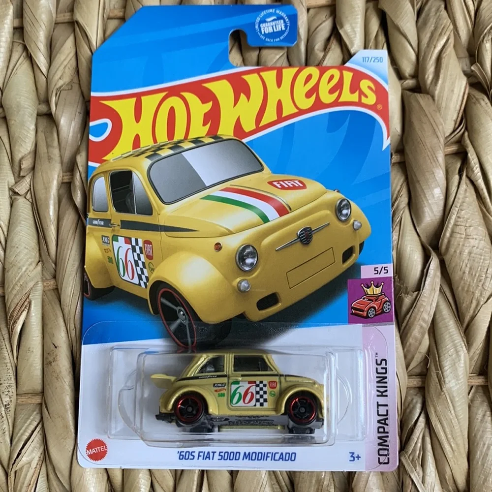 Hot Wheels 1960 Fiat 500D Modificado Hotwheels 1960s Yellow Race Car 2024 🆕